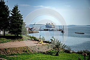 Ferry departing harbour