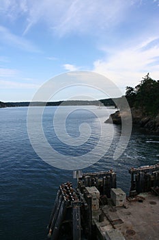 Ferry dock at Orcas island photo