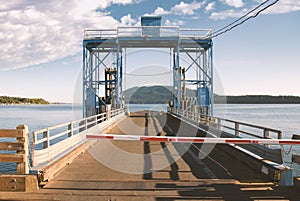 Ferry dock in the pacific northwest San Juan islands