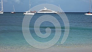 A ferry entering admiralty bay