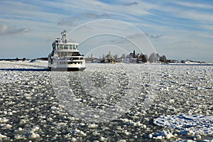 Ferry In Helsinki Winter