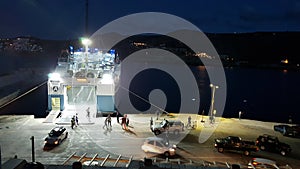 Ferry on Korissia, Kea Island, Greece