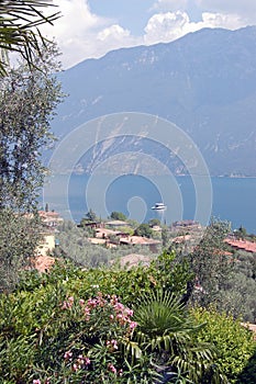 Ferry on Lake Garda at Limone