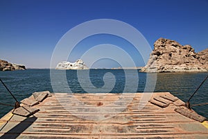 The ferry on Nasser lake to Abu Simbel, Egypt, Africa