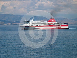 Ferry near Corfu