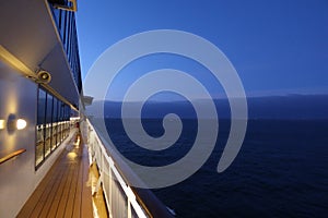 Ferry Norway ship views at night deck sea