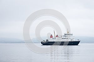 Ferry open sea ocean bright light summer photo