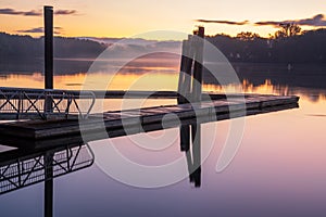 Ferry Park in Rocky Hill, CT at Sunrise