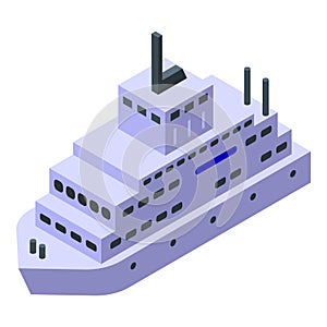 Ferry passenger icon, isometric style