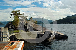 The ferry quay at Ropeid in Suldal municipality in Rogaland county, Norway