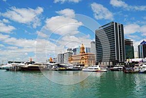 Ferry sailing out auckland harbor