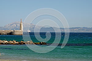 Ferry service between the Spanish coast and Morocco to Tarifa