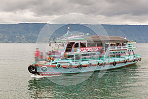 The ferry to Tuktuk at Lake Toba