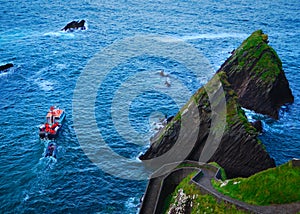 Ferry tour, dunquin pier, kerry, ireland