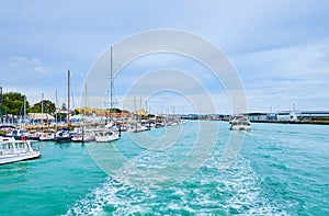 The ferry trip through the Guadalete river, El Puerto, Spain photo