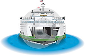 Ferry Vector Illustration