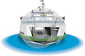 Ferry Vector Illustration photo