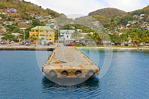 A ferry wharf in the caribbean