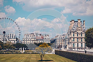 Ferry wheel in Jardin de Tuileries in Paris