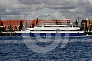 Ferry yatch on the river