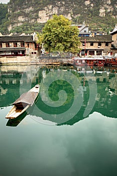 Ferry in ZhenYuan Ancient City, GuiZhou,China