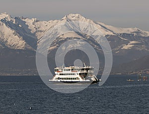 Ferryboat on lake como
