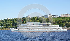 A ferryboat on river