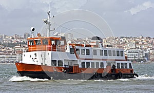 Ferryboat on the Tagus in Portugal