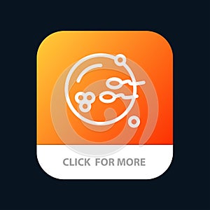 Fertile, Procreation, Reproduction, Sex Mobile App Button. Android and IOS Line Version