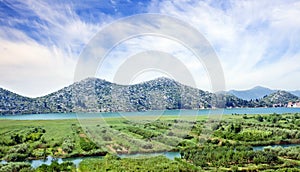 Fertile valley in mountains of Montenegro