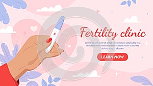 Fertility clinic vector banner