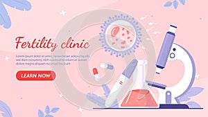 Fertility clinic vector poster