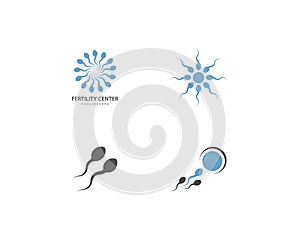 Fertility Sperm logo vector