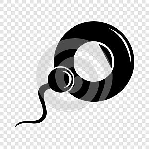 Fertilization egg icon, simple black style