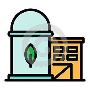 Fertilize bucket icon color outline vector