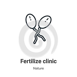 Fertilize clinic outline vector icon. Thin line black fertilize clinic icon, flat vector simple element illustration from editable