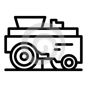 Fertilizer machine icon, outline style