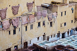 Fes-Meknes administrative region, Marocco - 20 12 2019 Fes is one of the imperial cities. Famous for its tanneries.