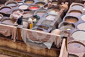 Fes-Meknes administrative region, Marocco - 20 12 2019 Fes is one of the imperial cities. Famous for its tanneries.