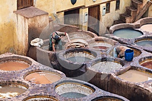 Fes-Meknes administrative region, Marocco - 20 12 2019 Fes is one of the imperial cities. Famous for its tanneries.