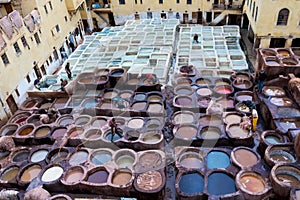 Fes-Meknes administrative region, Marocco - 20 12 2019 Fes is one of the imperial cities. Famous for its tanneries.