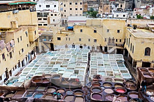 Fes-Meknes administrative region, Marocco - 20 12 2019 Fes is one of the imperial cities. Famous for its tanneries.