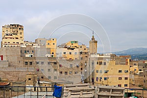 Fes, Morocco, Africa. Typical buildings at the Old Fes Quarter.