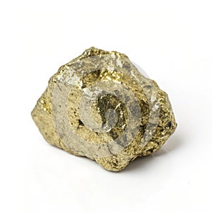 Fes2 pyrite isolated on white background photo