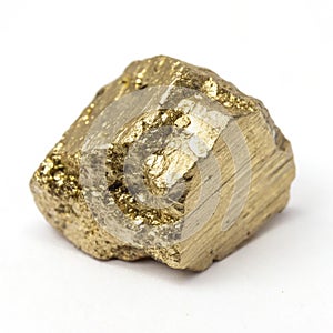 Fes2 pyrite isolated on transparent background photo