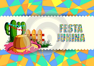 Festa Junina celebration background of Brazil and Portugal festival