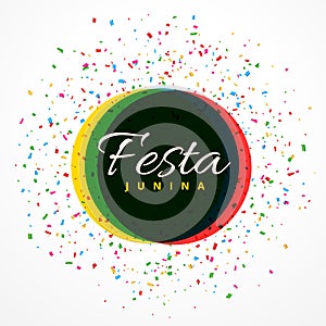 Festa junina party celebration background with confetti