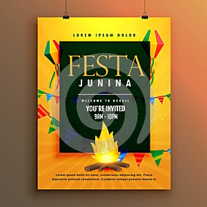 Festa junina poster design for brazilian holiday