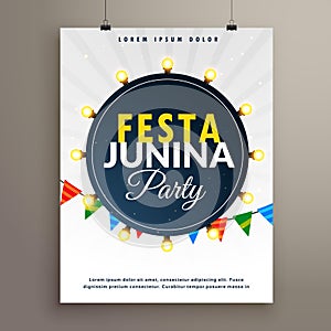 Festa junina poster design for party event