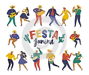 Festa Junina. Vector templates for Latin American holiday, the June party of Brazil. Design for banner and over use.